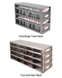 Chemglass Life Sciences Freezer Rack Only, Upright Drawer Style, For Standard 2" Boxes, Box Capacity: 4l X 3h, 22"L X 5-1/2"W X 7-1/8"H