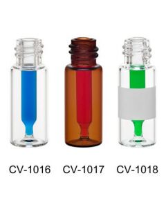 Chemglass Life Sciences Vial, 0.1ml Fused Insert, Ambe