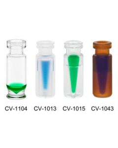Chemglass Life Sciences Vial, Tpx, Plastic, Limited Volume, 0.75ml, Snap Ring, 12 X 32mm, 11mm Crimp