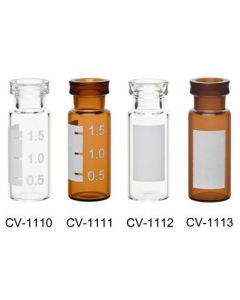 Chemglass Life Sciences Vial, 2.0ml, Amber With White