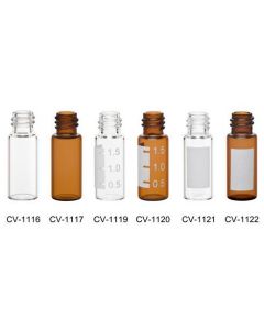 Chemglass Life Sciences Vial, 2.0ml, Amber With White Grad Spot, Standard Opening, 12x32mm, Gpi 8-425