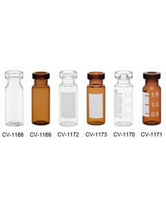 Chemglass Life Sciences Vial, 2.0ml, Amber, Standard Opening, 12x32mm, 11mm Crimp