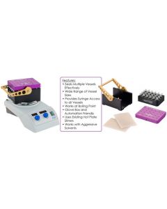 Chemglass Life Sciences Optiblock Parallel Synthesis Reaction Block Top Locking Plate, 15x45mm, 1 Dram Vial, Purple
