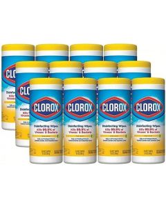 Clorox Disinfecting Wipes, Bleach Free, Crisp Lemon, 35 ct, 12/CS