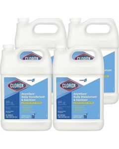 Clorox Anywhere Daily Disinfectant & Sanitizing Bottle, 128 fl oz, 4/CS