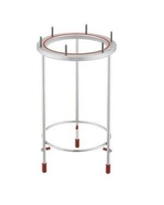Chemglass Tripod Stand, Top, Two-Piece Ring Is Made Of Anodized Aluminum While The Lower Ring And Legs Are Electropolished Stainless Steel, Comes Complete With Silicone O-Ring And Six, Knurled Nuts, For 2 To 3l Unjacketed Bio Reactor Vessels