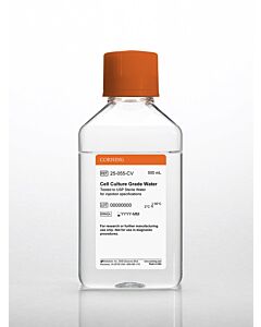 Corning 500 mL Cell Culture Grade Water Tested To Usp Sterile Water For Injection Specifications