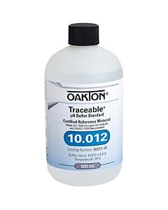 Antylia Control Company Oakton Traceable® pH Standard Buffer with Calibration, Clear, pH 10; 500 mL