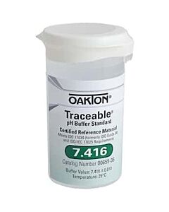 Antylia Control Company Oakton Traceable® One-Shot™ Buffer Solution, Clear, pH 7.416; 6 x 100 mL Vials