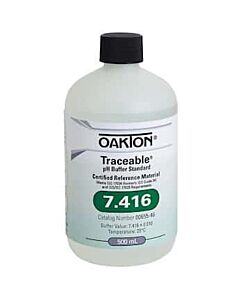 Antylia Control Company Oakton Traceable® pH Standard Buffer with Calibration, Clear, pH 7.416; 500 mL