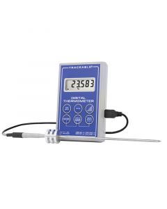Antylia Control Company Traceable Scientific Single-Input RTD Thermometer with Calibration; Penetration Probe with Handle