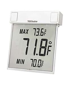 Antylia Control Company Traceable Big-Digit See-Thru Digital Thermometer with Calibration; Fahrenheit