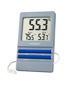 Antylia Control Company Traceable Calibrated Thermohygrometer with Alarm; External Sensor