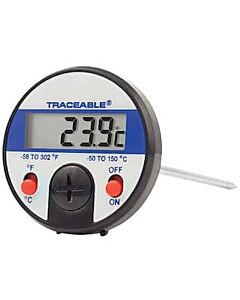 Antylia Control Company Traceable Calibrated Jumbo-Display Thermometer, ±1°C accuracy; 1 Piercing-Tip Probe