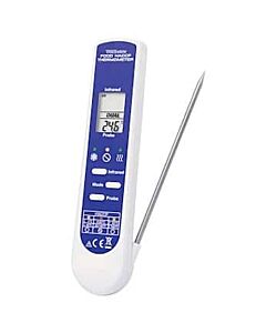 Antylia Control Company Traceable 2-in-1 Waterproof Food HACCP Thermometer with Calibration; 1 Integral Fold-out Probe