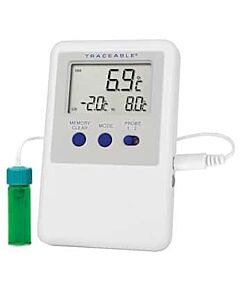 Antylia Control Company Traceable Ultra™ Calibrated Refrigerator/Freezer Thermometer; 1 Vaccine Bottle Probe