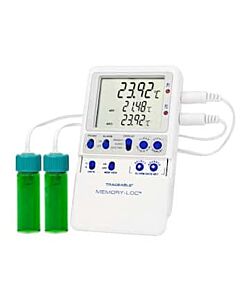 Antylia Control Company Traceable Memory-Loc™ Calibrated Datalogging Thermometer; 2 Vaccine Bottle Probes