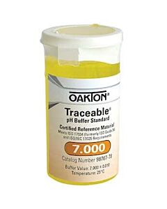 Antylia Control Company Oakton Traceable® One-Shot™ Buffer Solution, Yellow, pH 7.000; 6 x 100 mL Vials