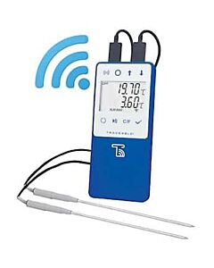 Antylia Control Company Traceable Calibrated Wi-Fi Data Logging Refrigerator/Freezer Thermometer; 2 Stainless Steel Probes