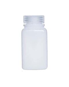Antylia Cole-Parmer Essentials Square Wide-Mouth Plastic Bottle, HDPE, 175mL; 12/PK
