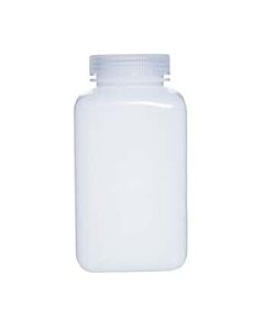 Antylia Cole-Parmer Essentials Square Wide-Mouth Plastic Bottle, HDPE, 1000mL; 6/PK