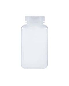 Antylia Cole-Parmer Essentials Square Wide-Mouth Plastic Bottle, PPCO, 1000mL; 6/PK