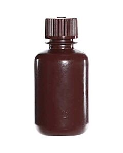 Antylia Cole-Parmer Essentials Amber Narrow-Mouth Plastic Bottle, HDPE, 60mL (2oz); 12/PK