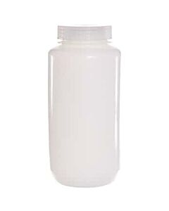 Antylia Cole-Parmer Essentials Economy Wide-Mouth Plastic Bottle, HDPE, 1000mL (32oz); 6/PK