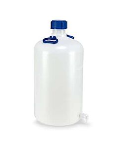 Antylia Cole-Parmer Essentials Heavy-Walled Narrow-Mouth Carboy w/ Spigot and Handle, HDPE; 50L (13 gal)