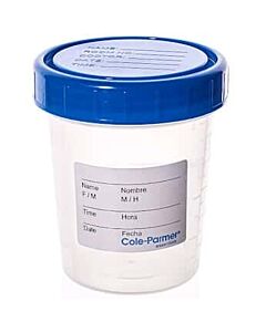 Antylia Cole-Parmer Essentials Graduated Sample Container, PP, 4 oz, Sterile; 100/PK