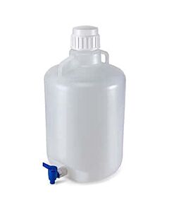 Antylia Cole-Parmer Essentials Carboy w/ Spigot and Handles, LDPE; 20L (5 gal)