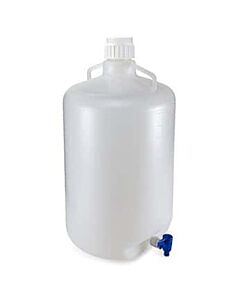 Antylia Cole-Parmer Essentials Carboy w/ Spigot and Handles, LDPE; 50L (13 gal)