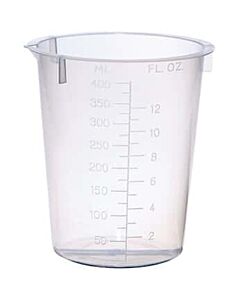 Antylia Cole-Parmer Essentials Plastic Beaker, Transparent Polypropylene, 400 mL, 50/pk