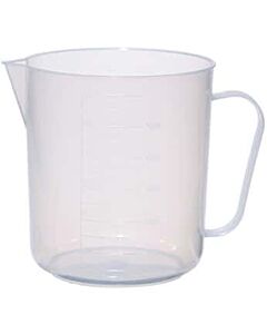 Antylia Cole-Parmer Essentials Plastic Beaker with Handle, Translucent PP, 500 mL, 5/pk