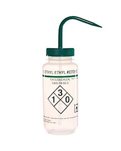 Antylia Cole-Parmer Essentials Safety Wash Bottle, LDPE, Methyl Ethyl Ketone, 500mL (16oz); 6/PK