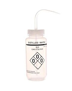 Antylia Cole-Parmer Essentials Safety Wash Bottle, LDPE, Distilled Water, 500mL (16oz); 6/PK