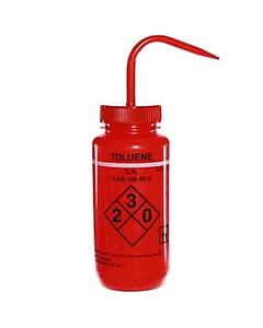 Antylia Cole-Parmer Essentials Safety Wash Bottle, LDPE, Toluene, 500mL (16oz); 6/PK