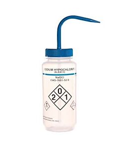 Antylia Cole-Parmer Essentials Safety Wash Bottle, LDPE, Sodium Hypochlorite, 500mL (16oz); 6/PK