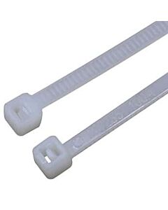 Antylia Cole-Parmer Essentials 18 Pound Nylon Cable Zip Ties, 4" L, White; 100/PK