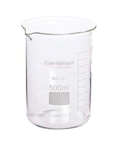 Antylia Cole-Parmer Essentials Low-Form Beaker, Glass, 300 mL; 8/PK