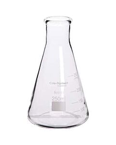 Antylia Cole-Parmer Essentials Glass Erlenmeyer Flasks, Graduated, Heavy Rim, 250 mL (8 oz); 12/Pk