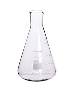 Antylia Cole-Parmer Essentials Glass Erlenmeyer Flasks, Graduated, Heavy Rim, 500 mL (16 oz); 8/Pk