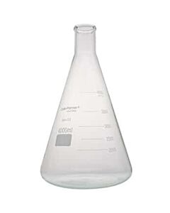 Antylia Cole-Parmer Essentials Glass Erlenmeyer Flasks, Graduated, Heavy Rim, 4000 mL (135 oz); 1/Pk