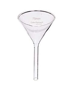 Antylia Cole-Parmer Essentials Short Stem Funnel, Glass, 150 mm dia; 2/PK