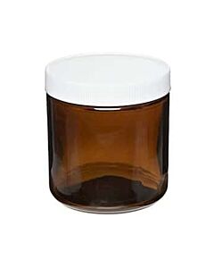 Antylia Cole-Parmer Essentials Straight-Sided Jar, Amber Glass, 500mL (17 oz); 12/CS