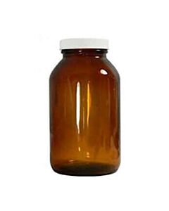 Antylia Cole-Parmer Essentials Wide-Mouth Packer Bottle, Amber Glass, 2500mL (17 oz); 12/CS