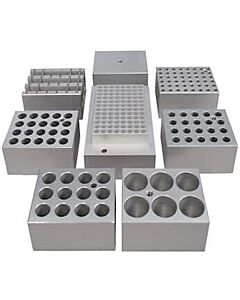 Antylia Cole-Parmer Essentials Block Heater Insert, Single Wide, Aluminum, 17 mm dia Holes