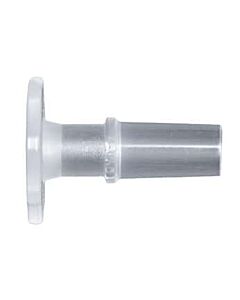 Antylia Cole-Parmer Luer to Plug Fitting, Straight Adapter, Natural Kynar®, Cleanroom Packed, Rotating Male Luer; 10/Pk