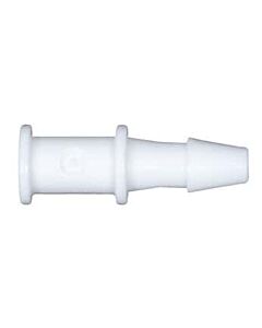 Antylia Cole-Parmer Hose Barb to Plug Fitting, Straight Adapter, White Nylon, Cleanroom Packed, 1/8" ID; 10/Pk