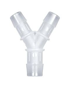 Antylia Cole-Parmer Hose Barb Fitting, Y Reducer, Animal-Derivative-Free Polypropylene, Cleanroom Packed, 1/8" ID x 1/4" ID; 10/Pk